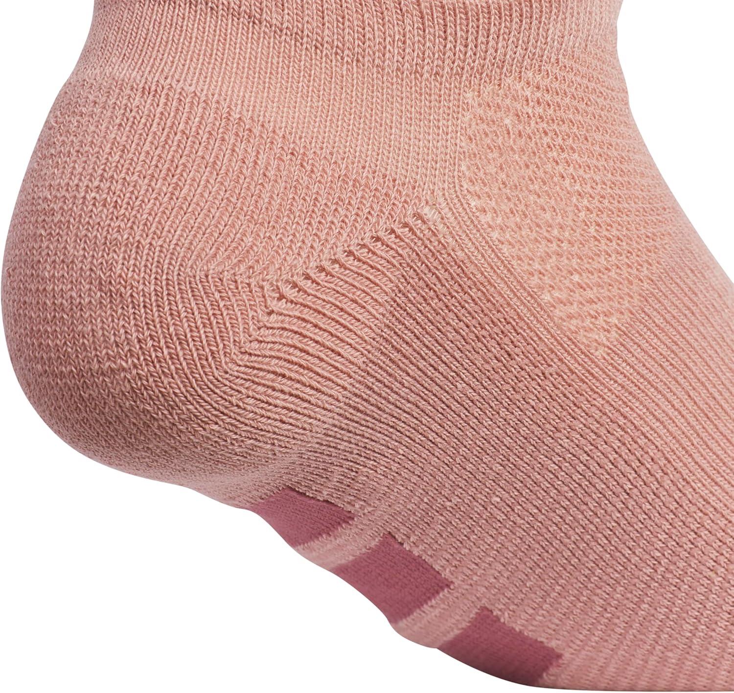 imageadidas Womens All Day Training No Show Socks 3Pair athletic performance below ankle height running socksWarm Clay PinkCool Light HeatherShadow Navy