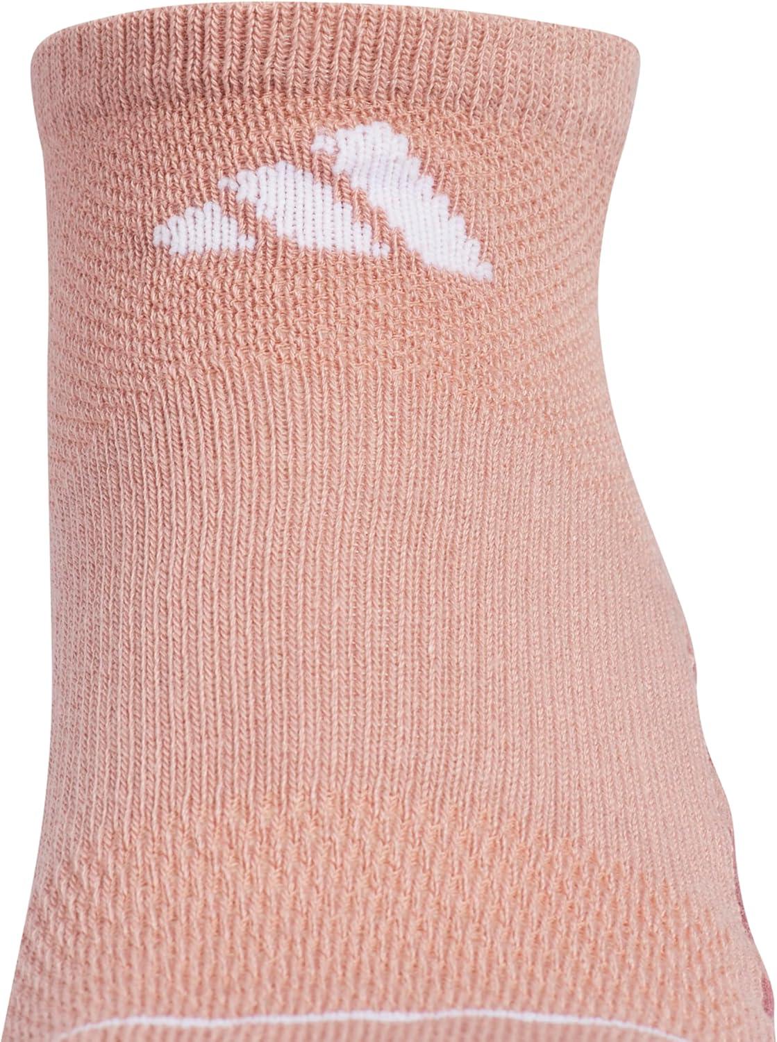 imageadidas Womens All Day Training No Show Socks 3Pair athletic performance below ankle height running socksWarm Clay PinkCool Light HeatherShadow Navy