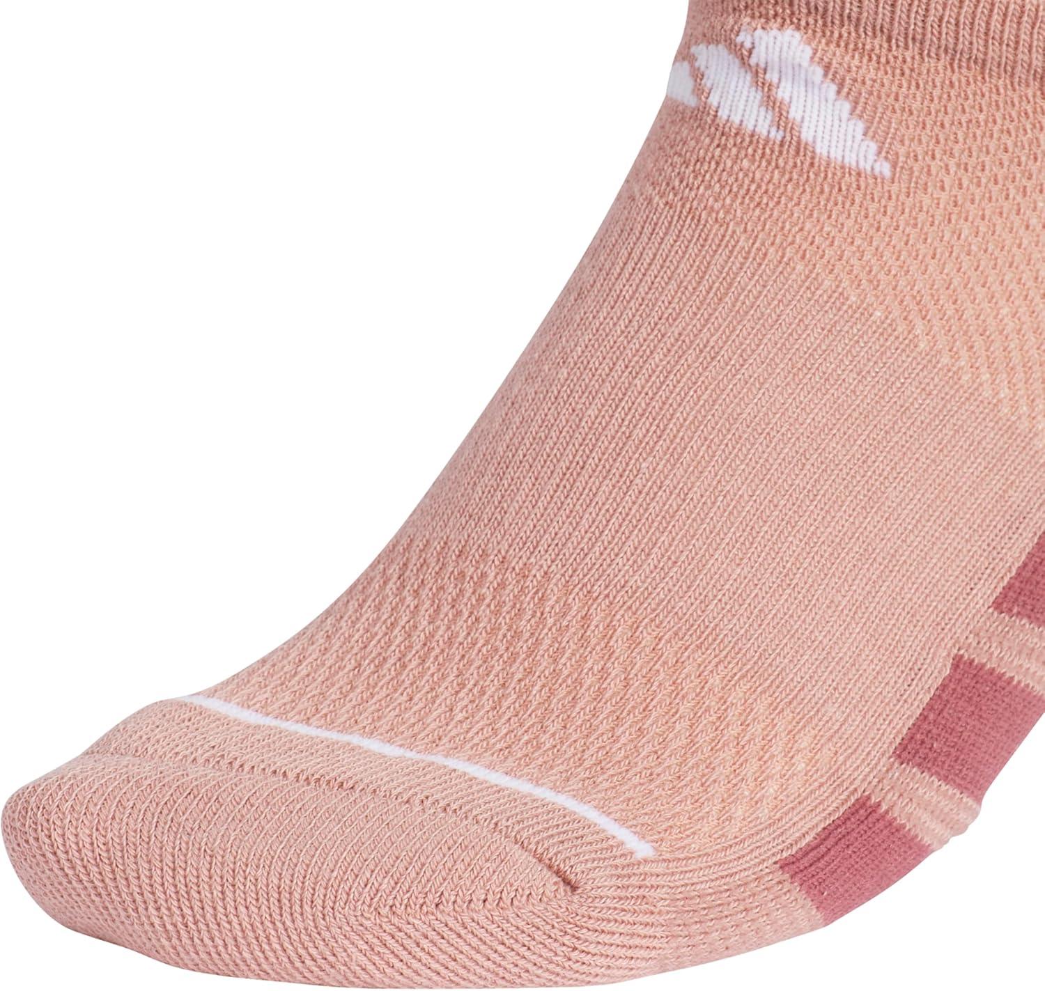 imageadidas Womens All Day Training No Show Socks 3Pair athletic performance below ankle height running socksWarm Clay PinkCool Light HeatherShadow Navy