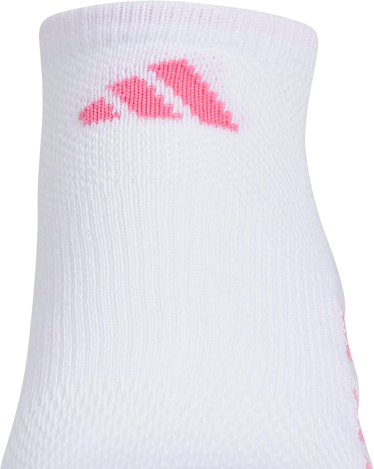 imageadidas Womens All Day Training No Show Socks 3Pair athletic performance below ankle height running socksWhitePink FusionWonder Alumina Grey