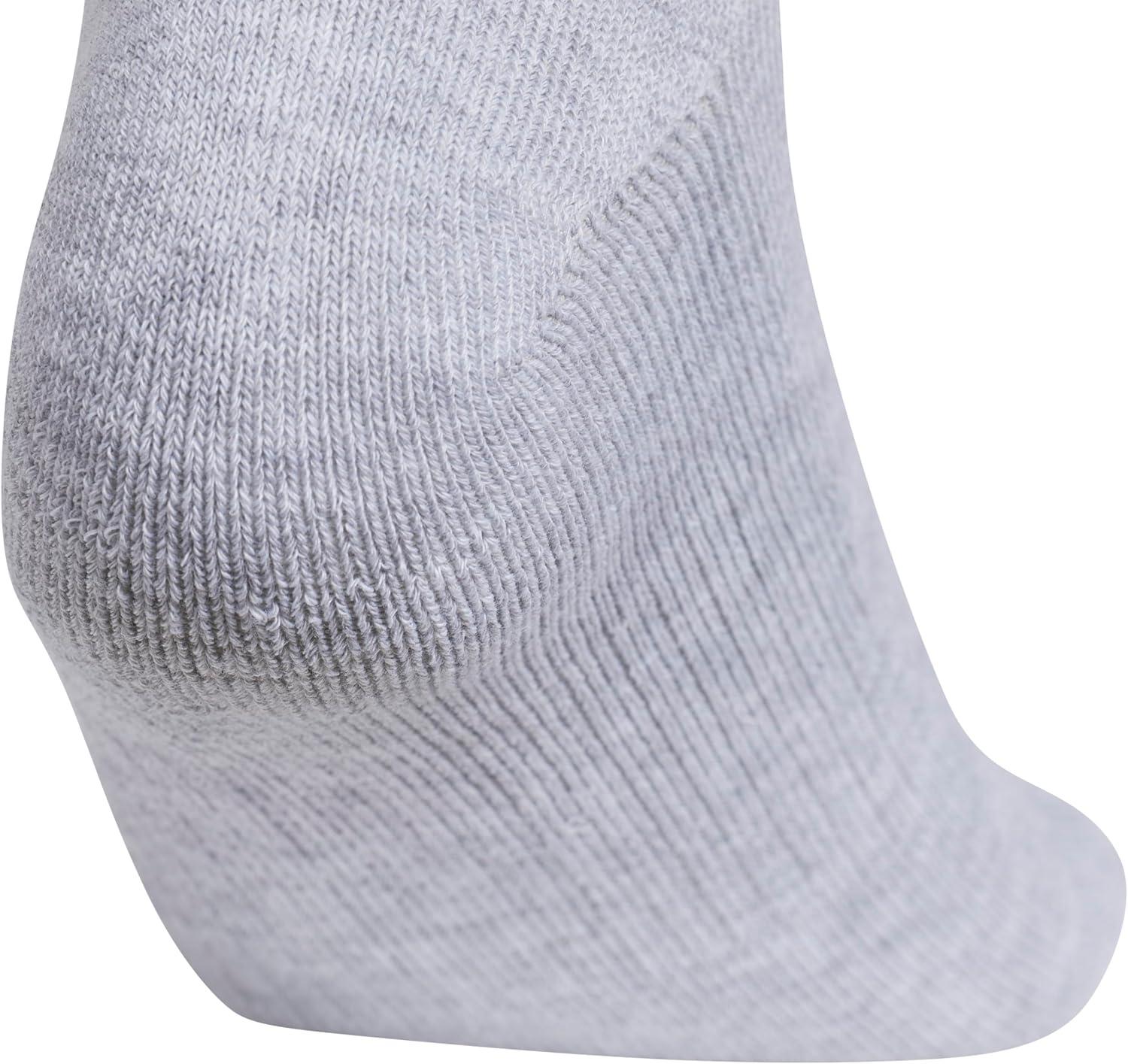 imageadidas Womens Athletic Cushioned 6Pack No Show Socks  No Show Socks for Secure Fit Cushioned Comfort Low ProfileCool Light HeatherClear PinkDark Blue