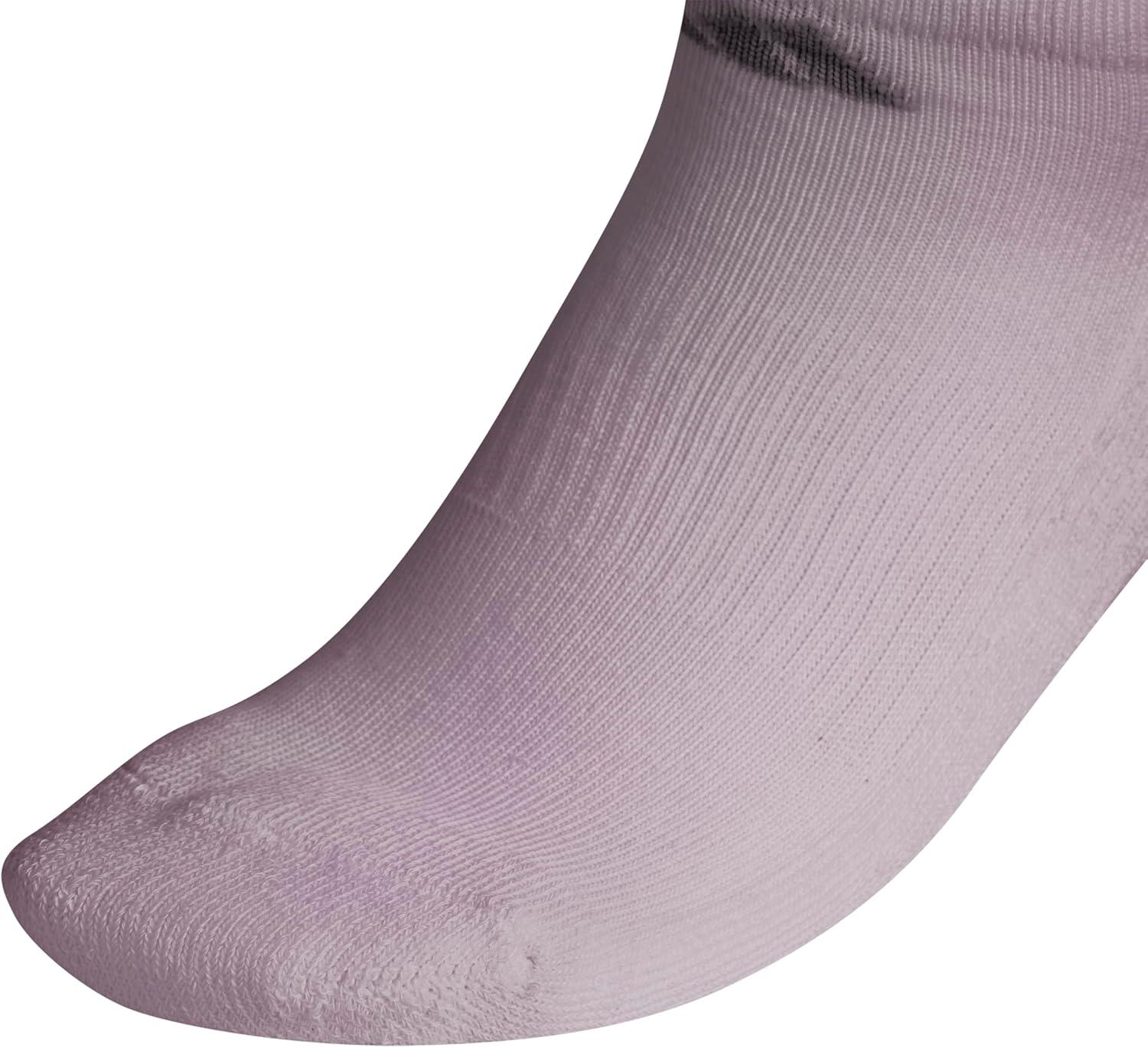 imageadidas Womens Athletic Cushioned 6Pack No Show Socks  No Show Socks for Secure Fit Cushioned Comfort Low ProfilePreloved Fig PurpleClear Onix GreyWhite