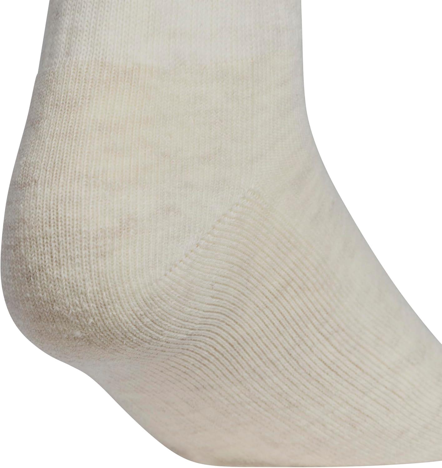 imageadidas Womens Athletic Cushioned Crew Socks with Arch Support 6Pack Durable MoistureWickingAlumina BeigeWhiteWonder Beige