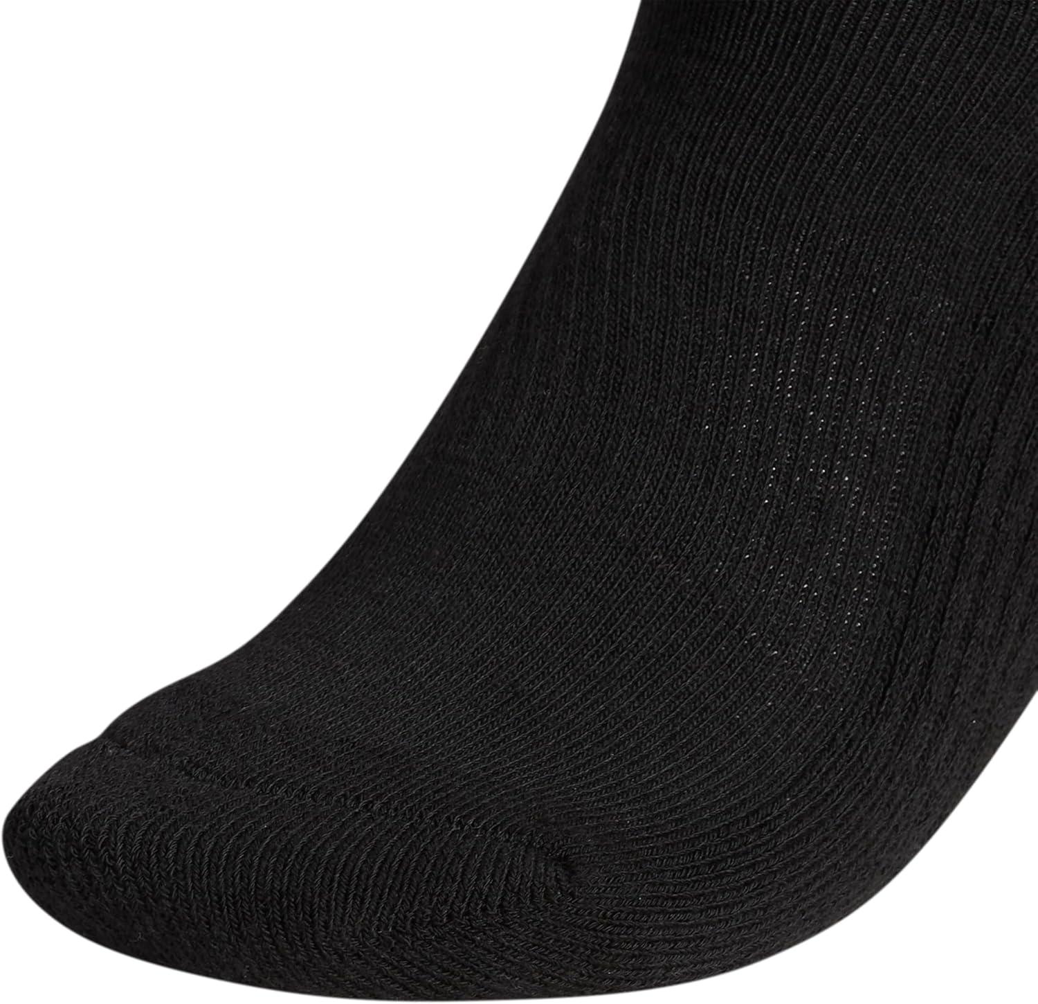 imageadidas Womens Athletic Cushioned Crew Socks with Arch Support 6Pack Durable MoistureWickingBlack