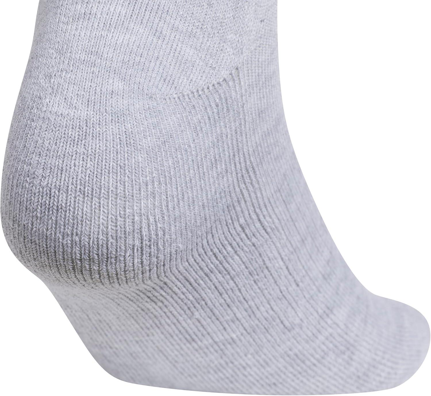 imageadidas Womens Athletic Cushioned Crew Socks with Arch Support 6Pack Durable MoistureWickingCool Light HeatherClear PinkDark Blue