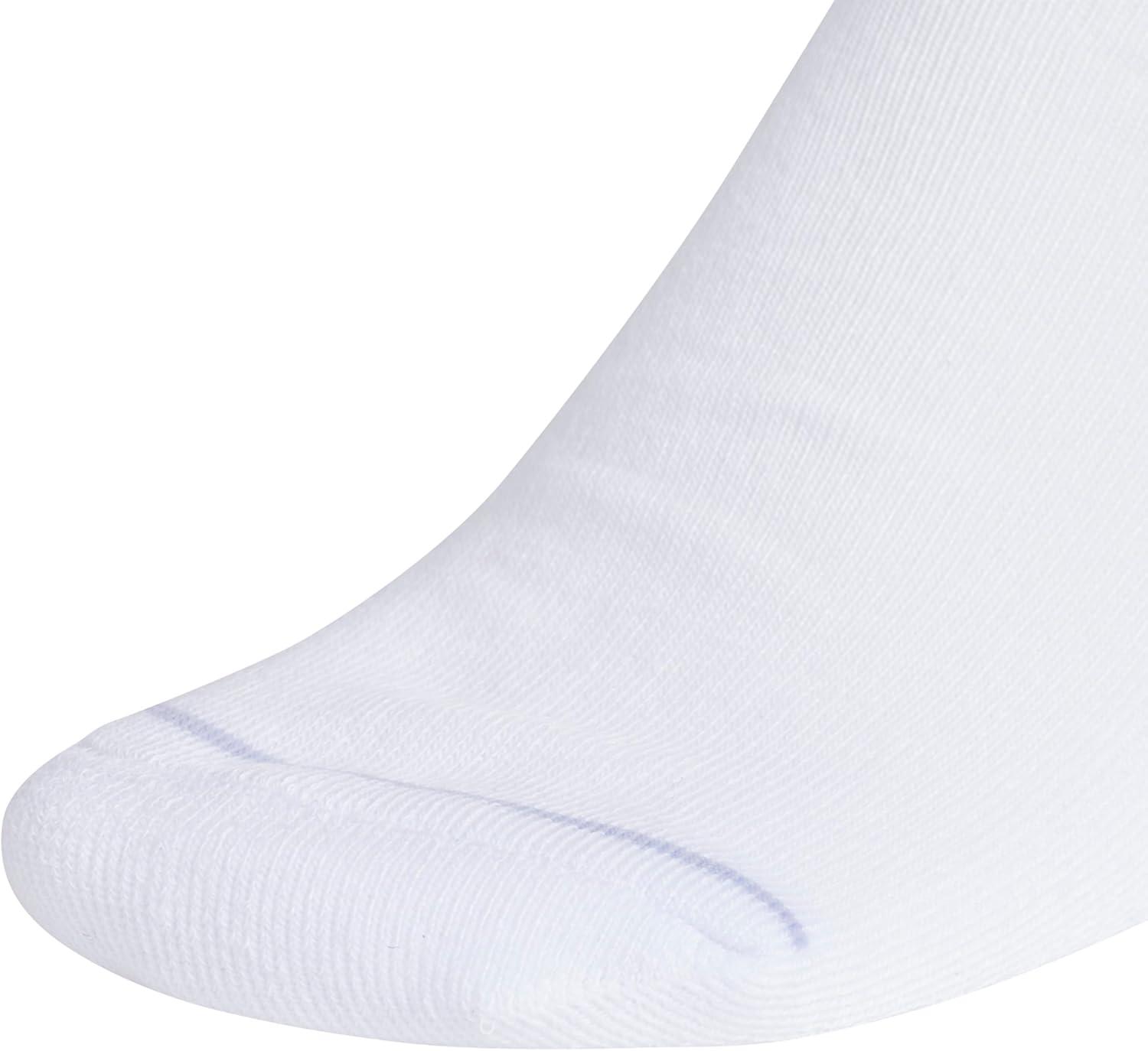 imageadidas Womens Crew Socks with Arch Compression 3Pack Comfortable SweatWicking Stylish 3StripeWhiteClear Onix GreyViolet Tone Purple