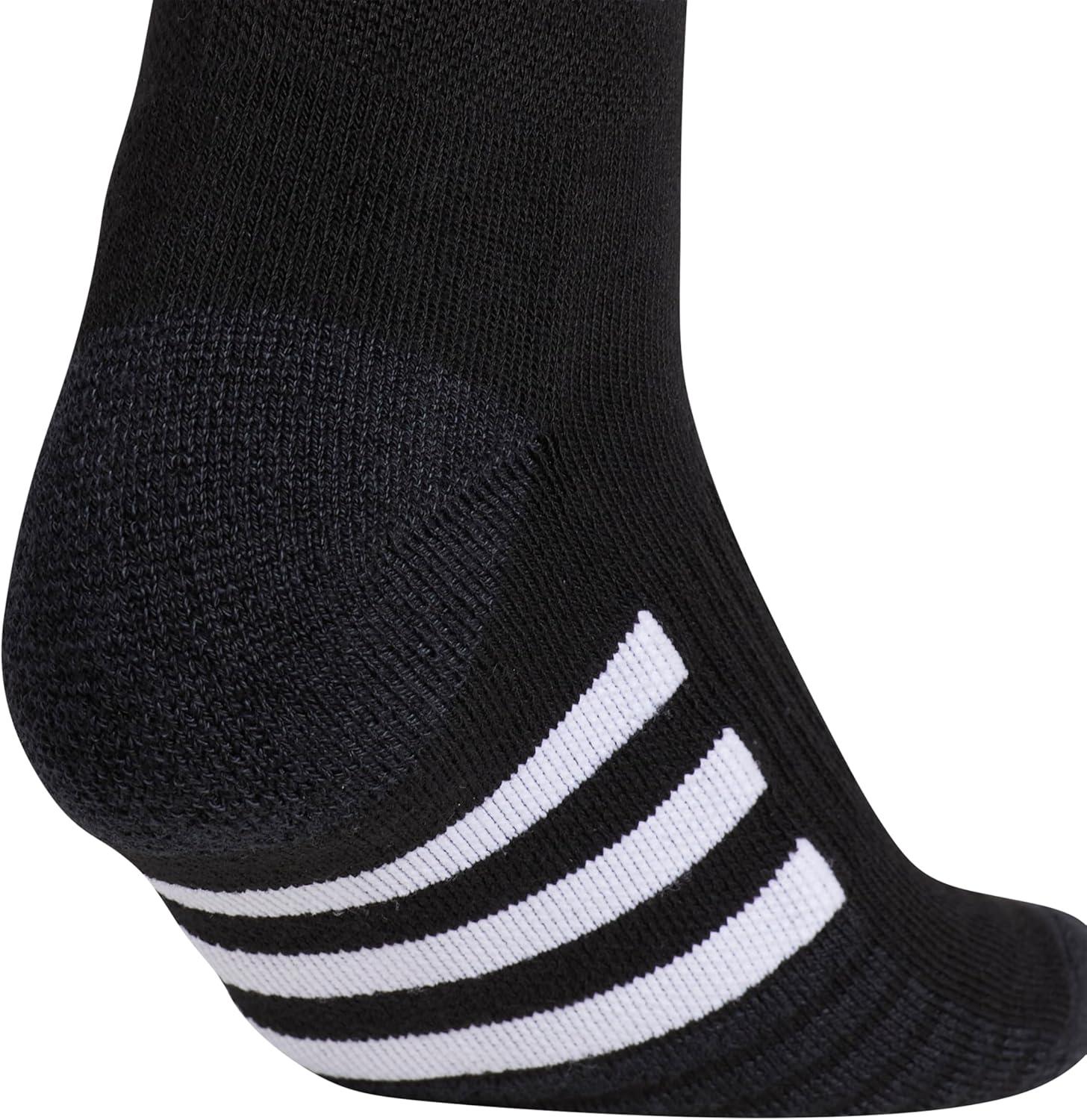 imageadidas Womens Cushioned Quarter Socks 3Pair with Arch CompressionBlackNight GreyWhite