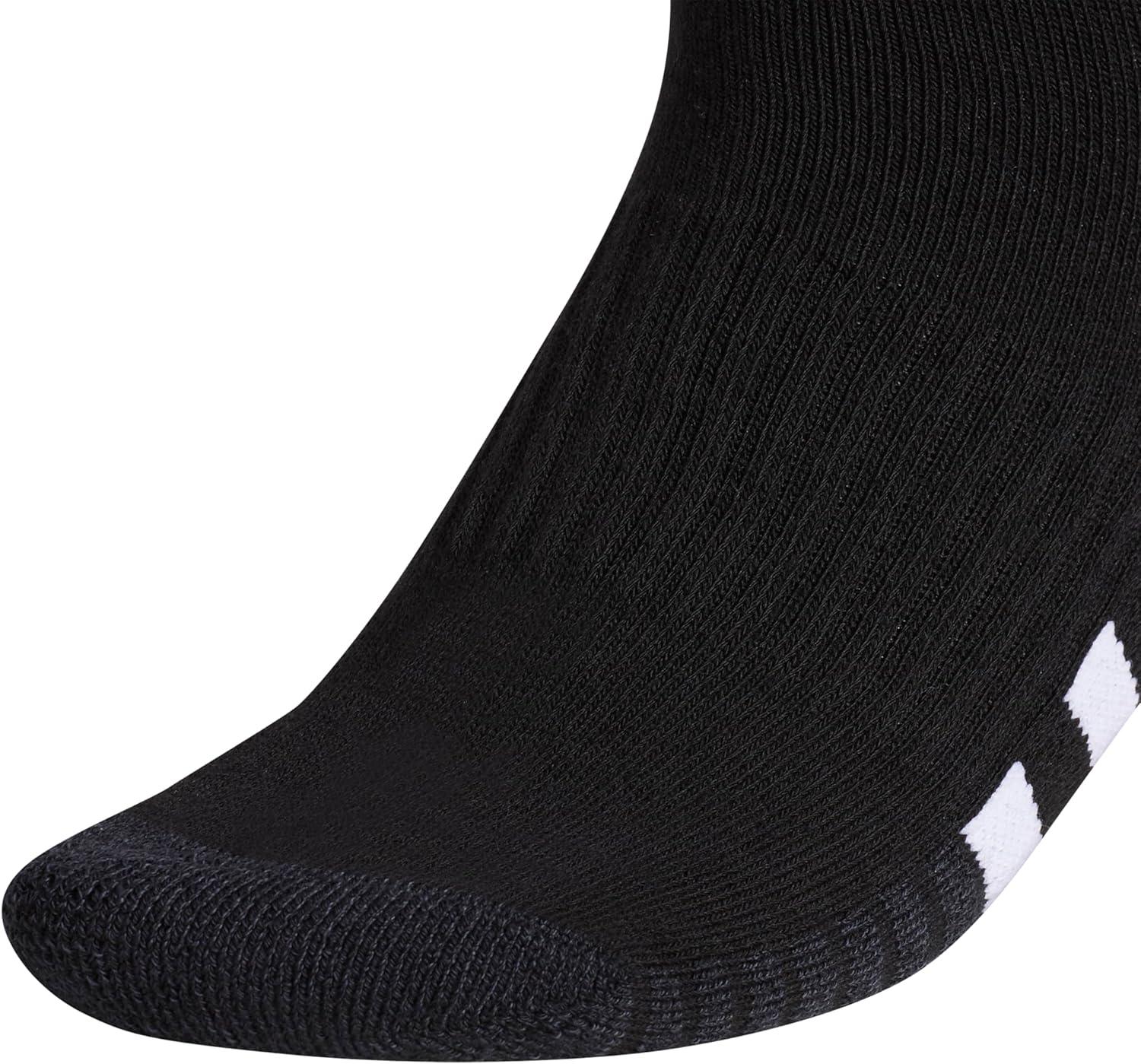 imageadidas Womens Cushioned Quarter Socks 3Pair with Arch CompressionBlackNight GreyWhite