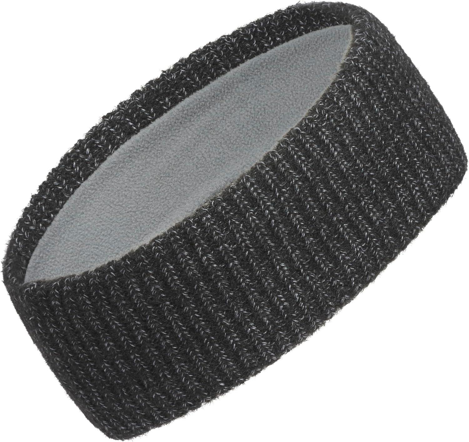 imageadidas Womens Lifestyle Fuzzy Knit Headband Soft Winter Ear WarmerBlackGreyWhiteFuzzy