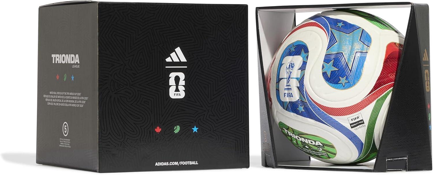 imageadidas World Cup 2026 Trionda Pro Match Ball  Official Soccer Ball of The FIFA World Cup 26 with Thermal Bonded Seamless Surface and Textured Design