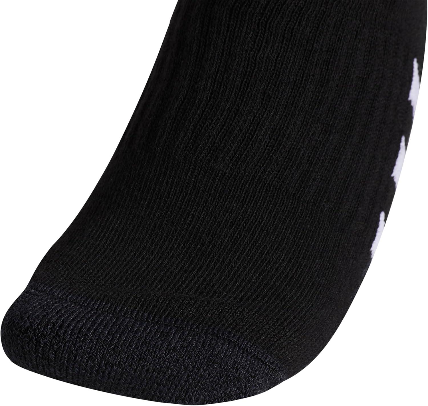 imageadidas womens Cushioned Crew Socks 3pair With Arch CompressionBlackNight GreyWhite