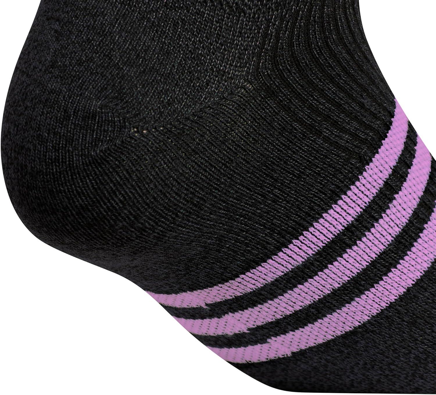 imageadidas womens Superlite No Show Socks 6pair Pack Low Profile Below AnkleBlackPulse Lilac PurpleWhite