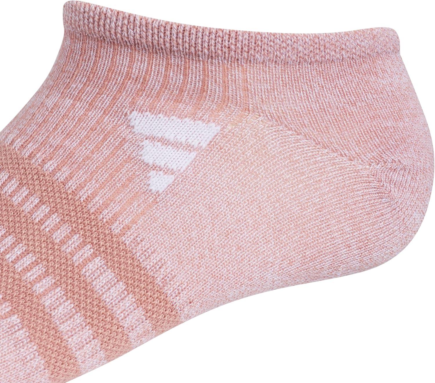 imageadidas womens Superlite No Show Socks 6pair Pack Low Profile Below AnkleWarm Clay PinkWonder BeigeWhite