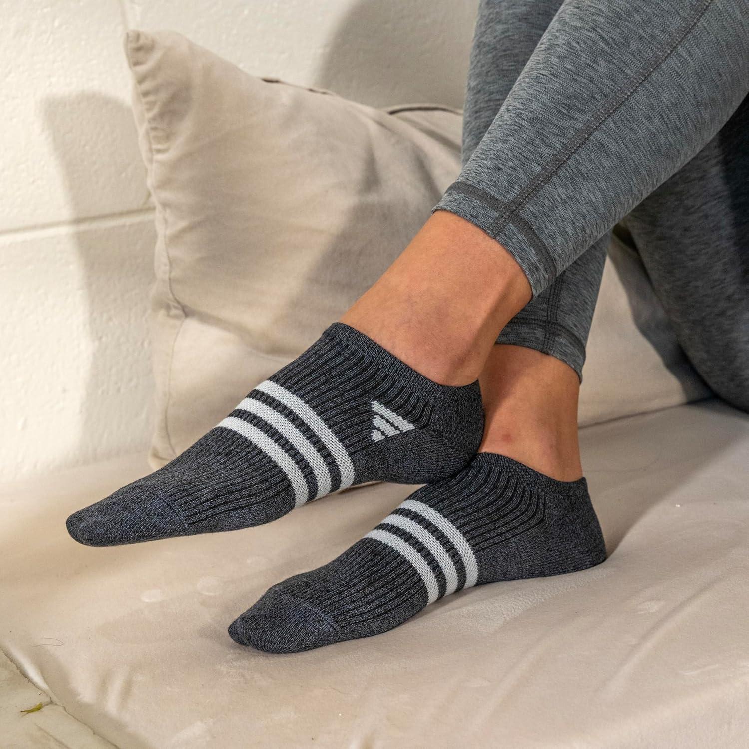 imageadidas womens Superlite No Show Socks 6pair Pack Low Profile Below AnkleWarm Clay PinkWonder BeigeWhite