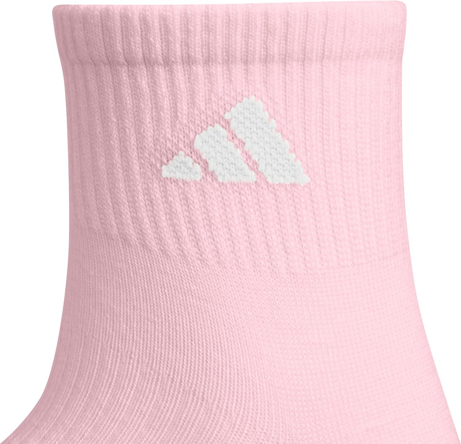 imageadidas womens Superlite Quarter Ankle Socks 6pair PackWhiteSemi Ice Tangerine OrangeDusky Ink Blue