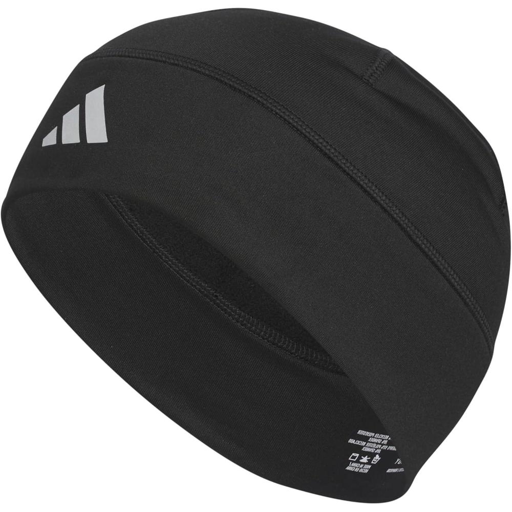 imageAdidas Alphaskin Beanie  Performance Workout Skull CapBlackSilver Reflective2