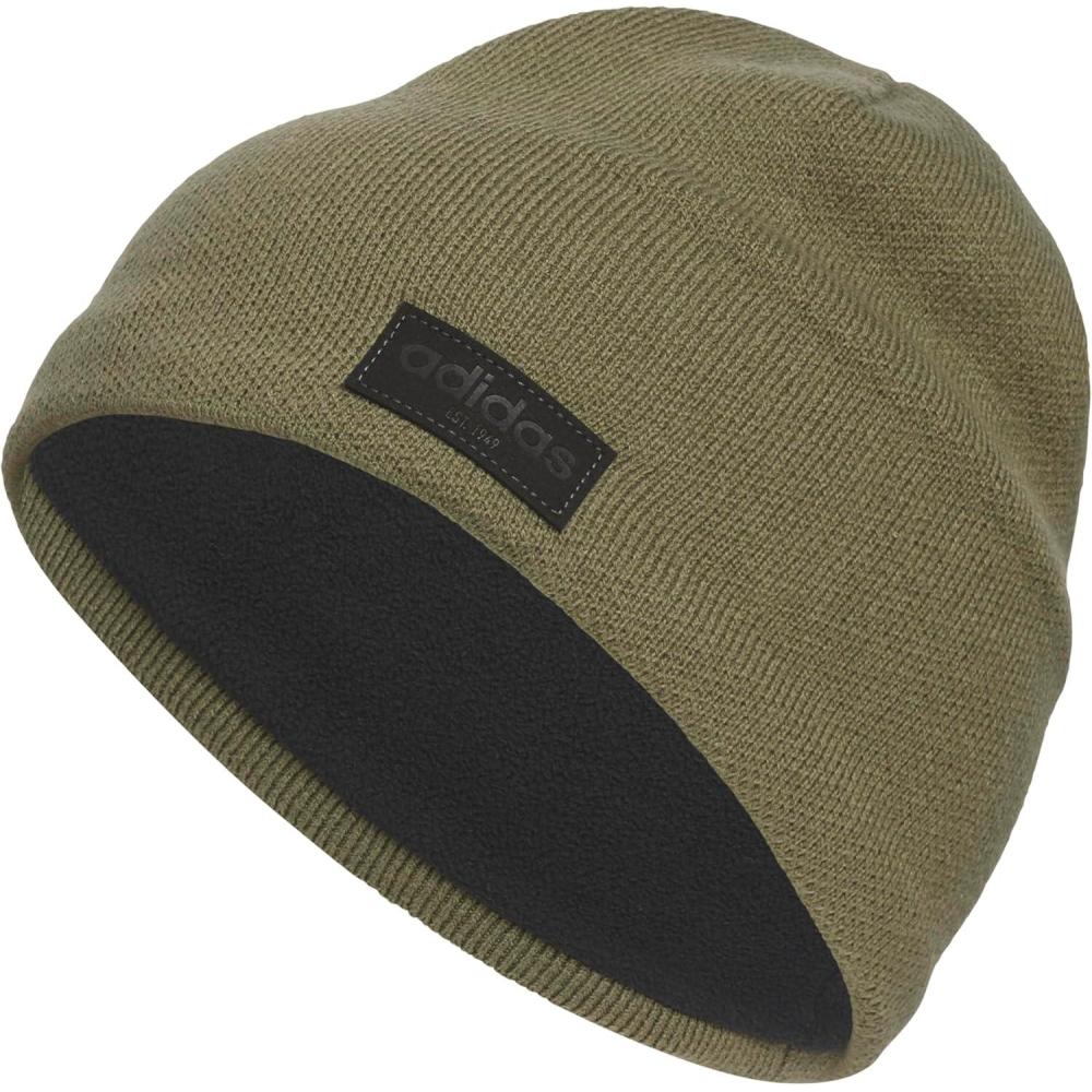 imageAdidas Mens Premium Skully Beanie Standard Fit Winter Skull CapOlive Strata GreenBlackCarbon Grey