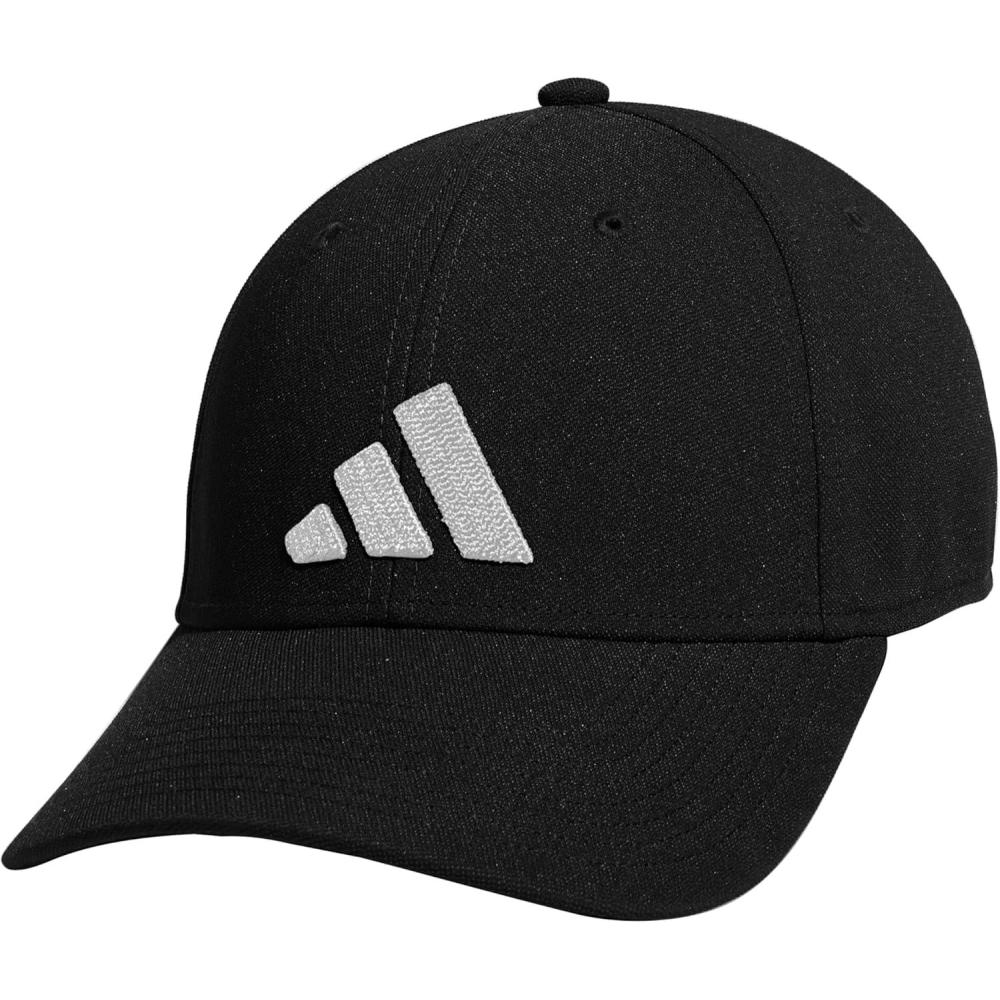 imageAdidas UnisexAdult Gameday Hat Flexible Stretch Sports Baseball CapBlackWhiteOffseason