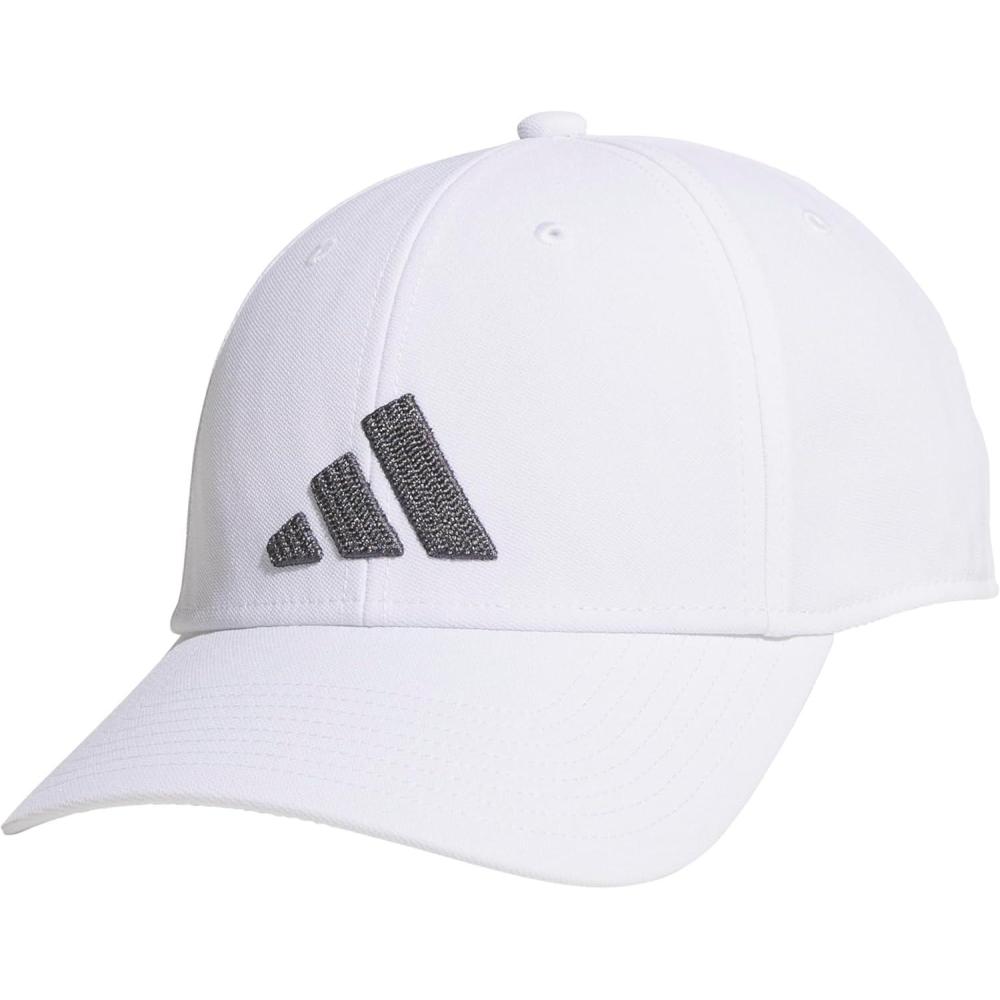 imageAdidas UnisexAdult Gameday Hat Flexible Stretch Sports Baseball CapWhiteOnix GreyOffseason