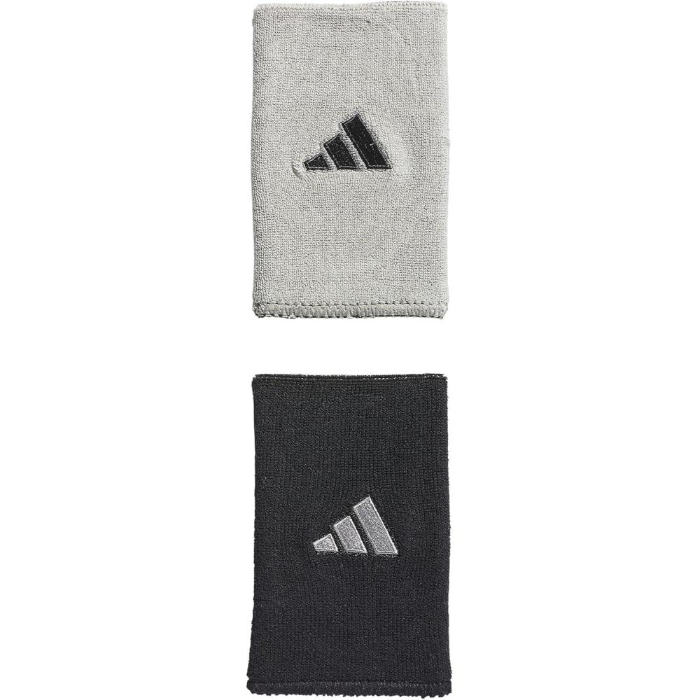 imageAdidas UnisexAdult Interval Reversible Wristband  Athletic Sweatband for Men and WomenBlackAluminum 2White20Large