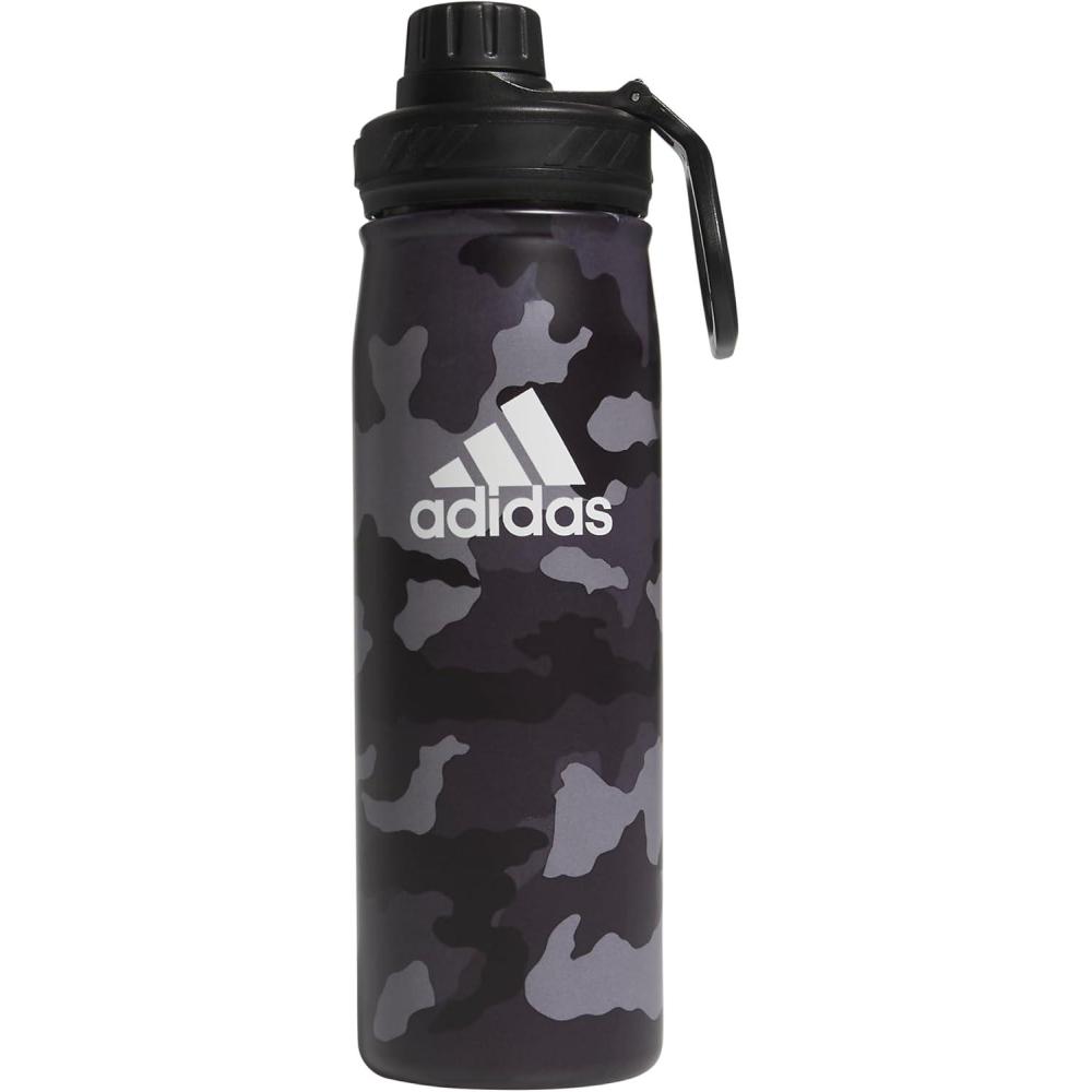 imageadidas 20 oz Stainless Steel Water Bottle Insulated DoubleWalled 188 Metal Men Women Girls and BoysCamouflage CarbonBlackWhite