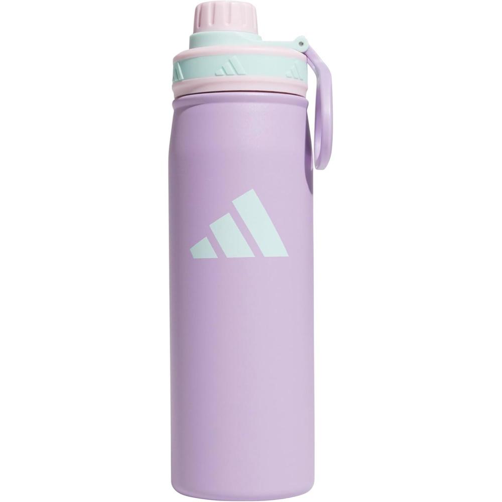 imageadidas 20 oz Stainless Steel Water Bottle Insulated DoubleWalled 188 Metal Men Women Girls and BoysPowder Plum PurpleClear PinkSemi Flash Aqua Blue