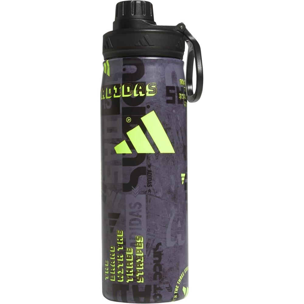 imageadidas 20 oz Stainless Steel Water Bottle Insulated DoubleWalled 188 Metal Men Women Girls and BoysUpscaled MixblackLucid Lemon Yellow