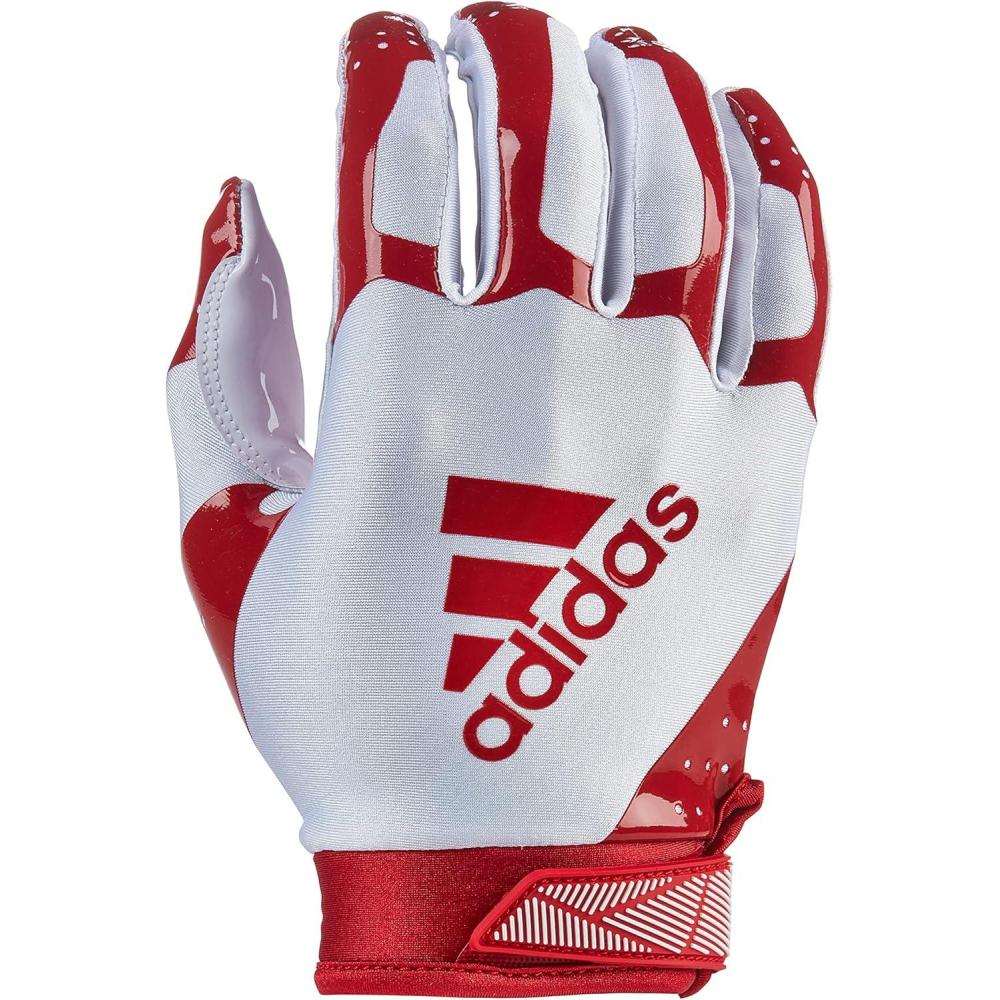 imageadidas Adifast 30 Youth Football Receiver Glove Multiple StylesWhiteRed