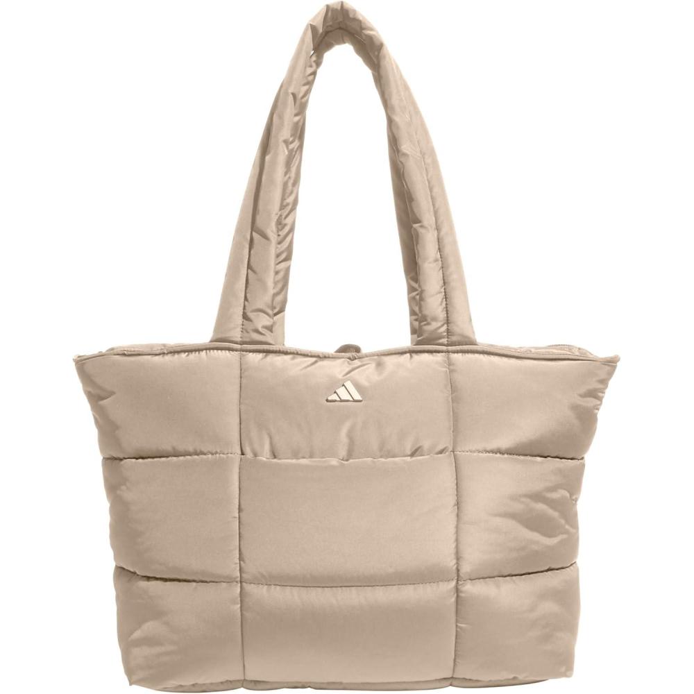 imageadidas All Me Quilted Puffer Tote Bag for WomenCrystal Linen Beige