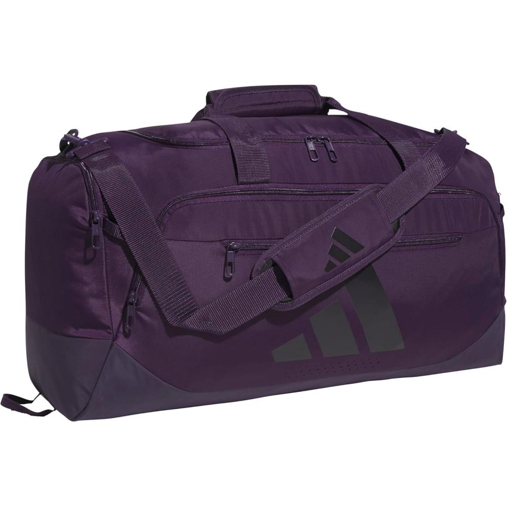 imageadidas Defender 50 Duffel Bag  Durable for Sports Gym ampamp TravelAurora Plum PurpleAurora Black