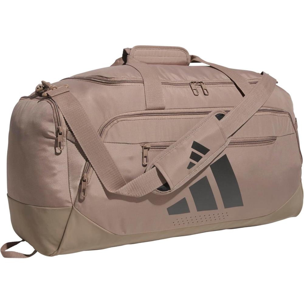 imageadidas Defender 50 Duffel Bag  Durable for Sports Gym ampamp TravelChalky BrownGunmetal