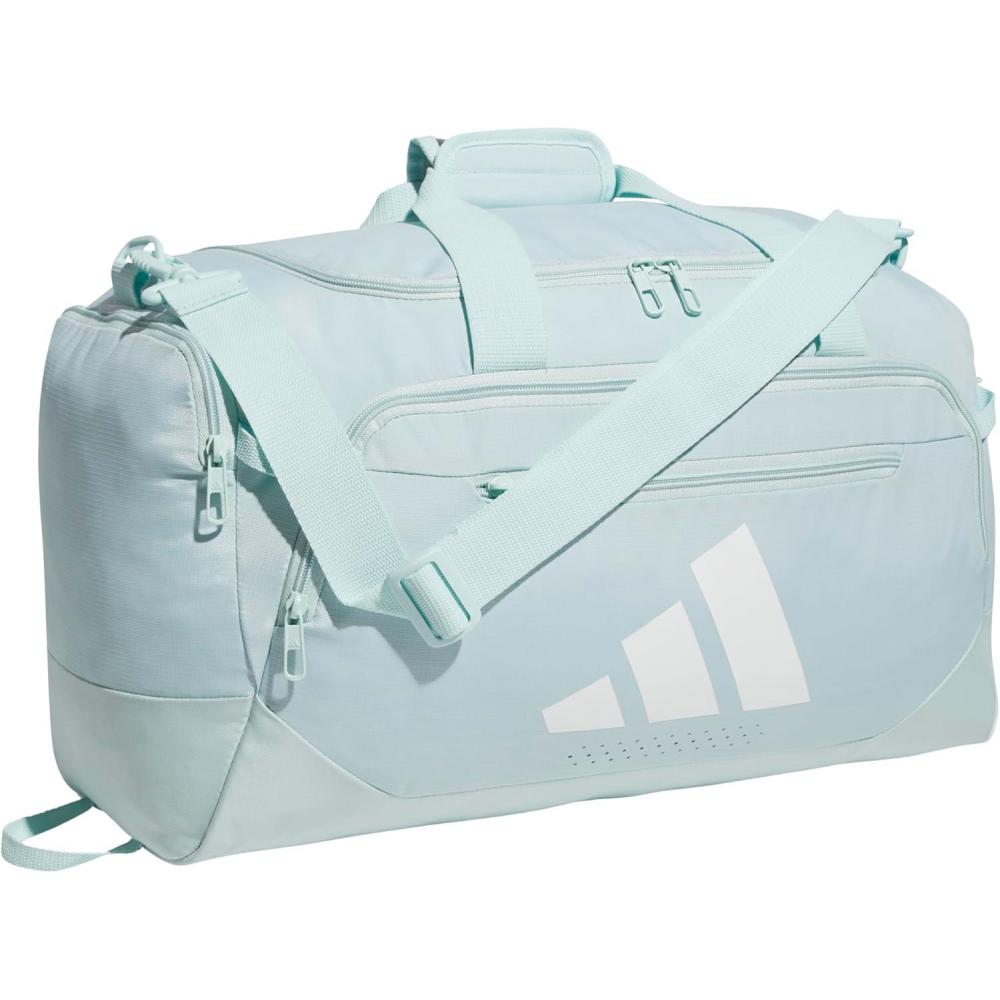 imageadidas Defender 50 Duffel Bag  Durable for Sports Gym ampamp TravelHalo Mint GreenWhite