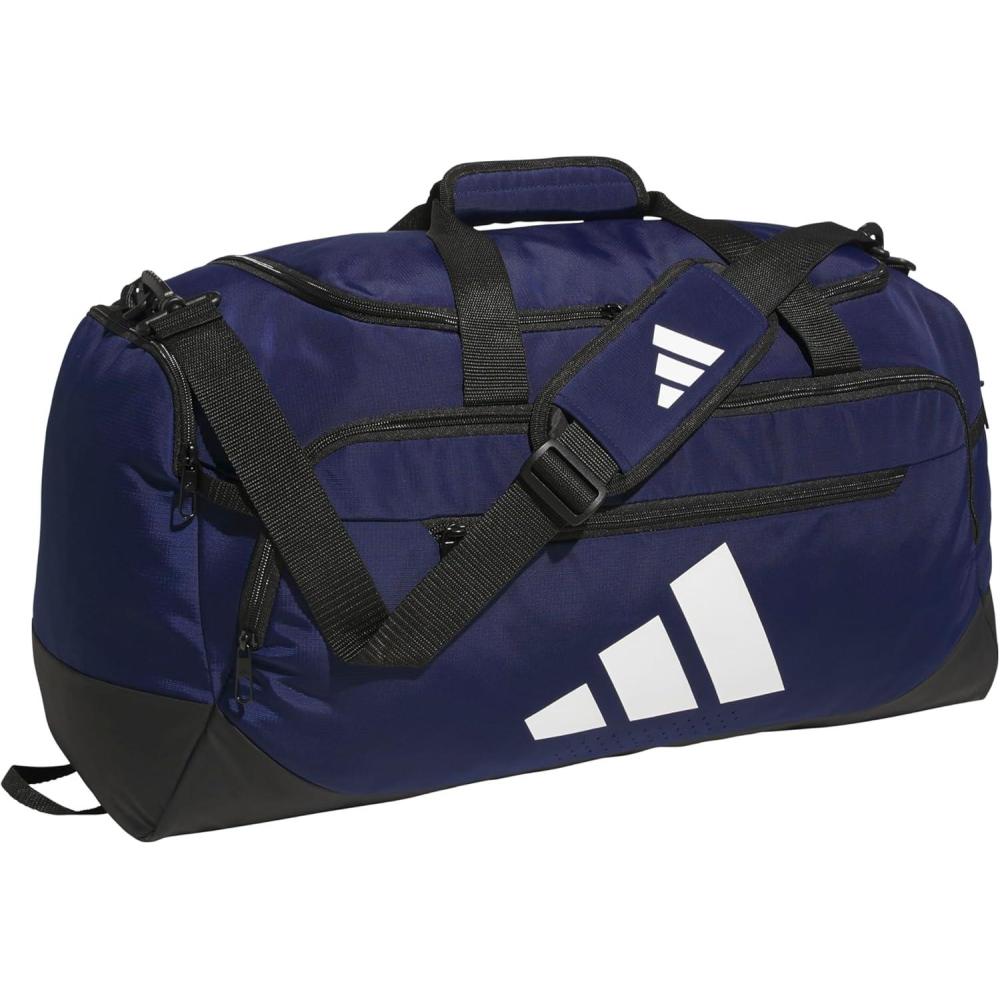 imageadidas Defender 50 Duffel Bag  Durable for Sports Gym ampamp TravelTeam Navy Blue 2