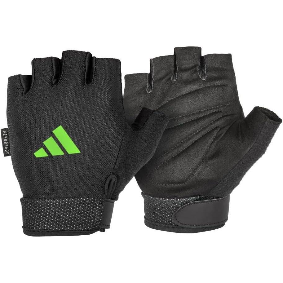 imageadidas Essential Training ampamp Weightlifting Gloves Fingerless Workout GlovesGreen
