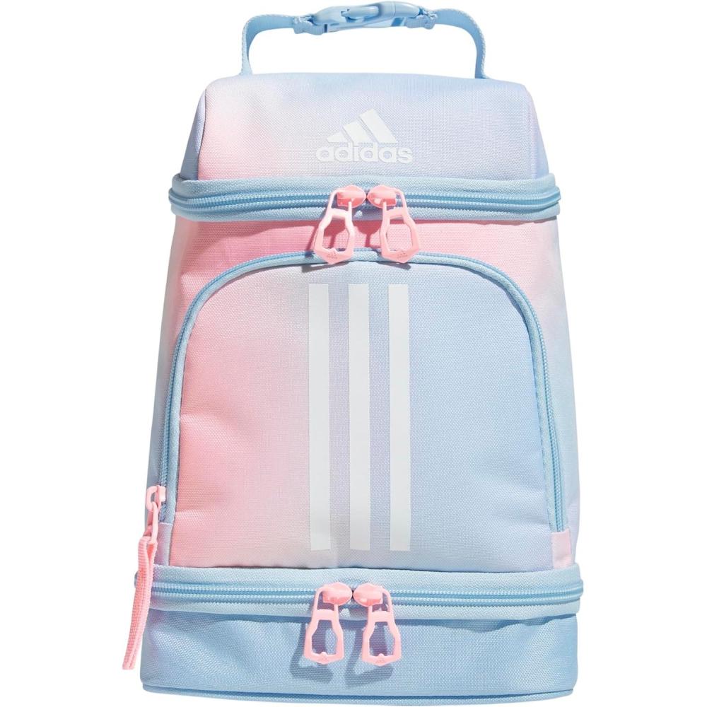 imageadidas Excel Insulated Lunch Bag Cooler with Zipper Pocket for Ice Pack and Clip Temperature Control InsulationLunch Dazed Gradient Clear SkyClear Sky BluePink Spark