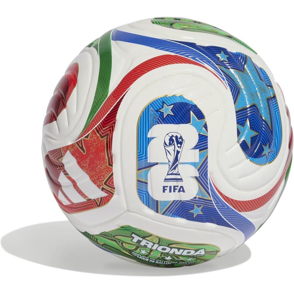 imageadidas FIFA World Cup 26 Trionda Mini Foam Soccer BallWhiteTeam Royal BlueSolar BluePower RedTrionda
