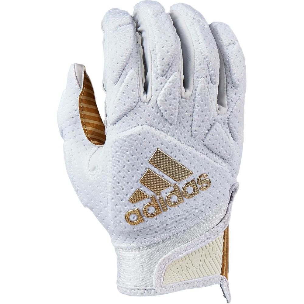 imageadidas Freak 50 Padded Adult Football Receiver GloveWhiteMetallic Gold