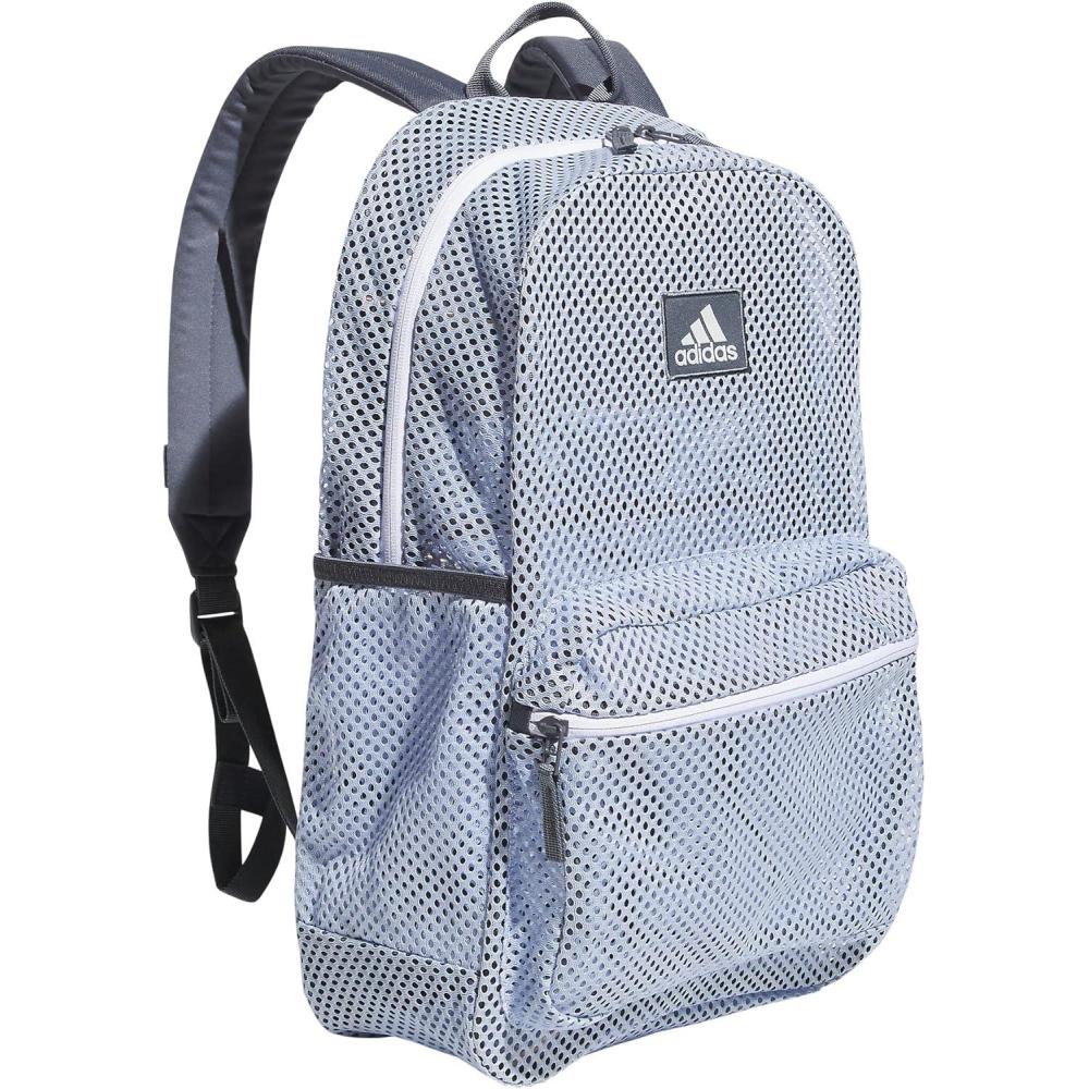 imageadidas Hermosa Mesh Backpack SeeThrough Transparent Clear Festival Bag BlackWhite20 One SizeBlue DawnOnix Grey20