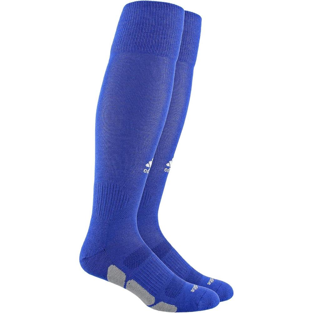 imageadidas Icon Baseball Softball Socks 1Pair Durable Over The Calf Length for Boys Girls Men and WomenTeam Royal BlueLight Onix GreyWhite