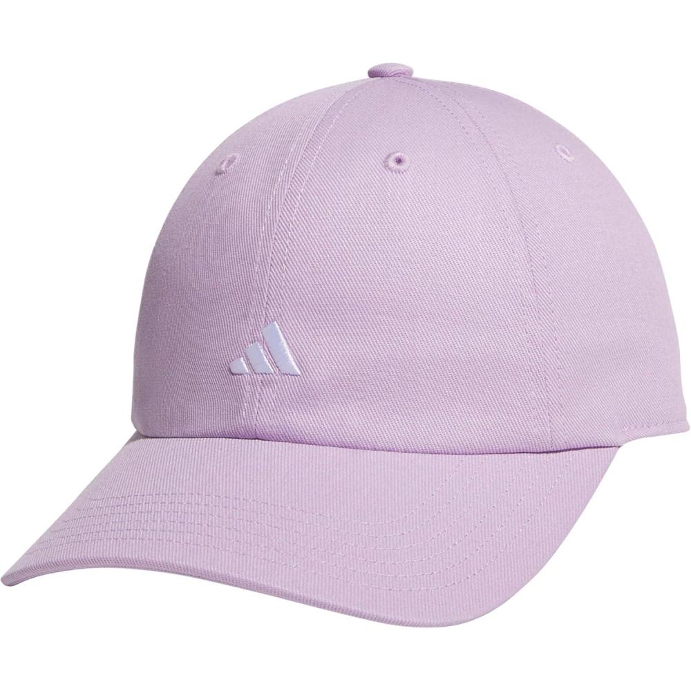 imageadidas Kids Baseball Cap for Boys and Girls  Youth Washed Cotton Adjustable Hat  Ultimate SaturdayPowder Plum PurpleWhite