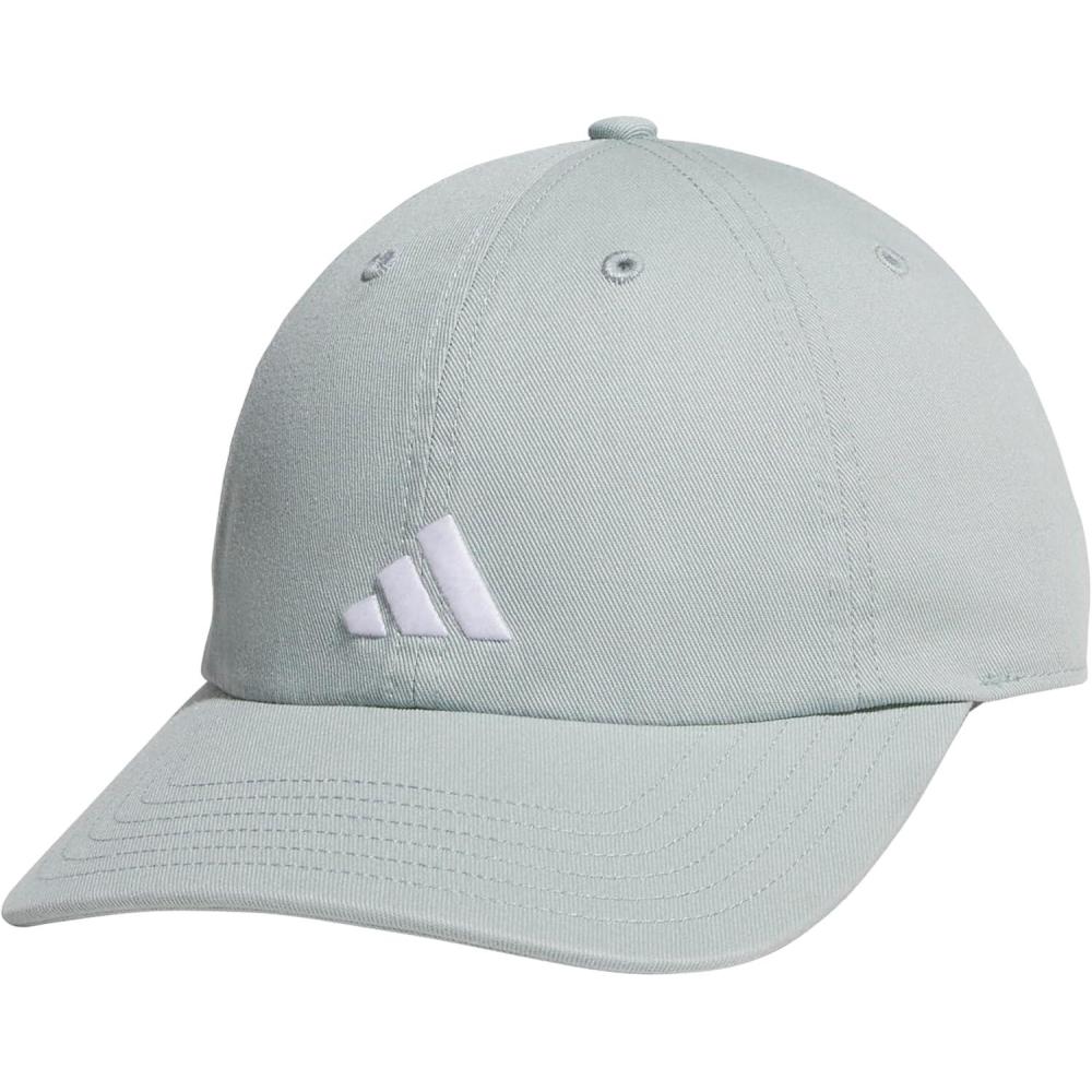 imageadidas Kids Baseball Cap for Boys and Girls  Youth Washed Cotton Adjustable Hat  Ultimate SaturdayWonder Sage GreenWhite