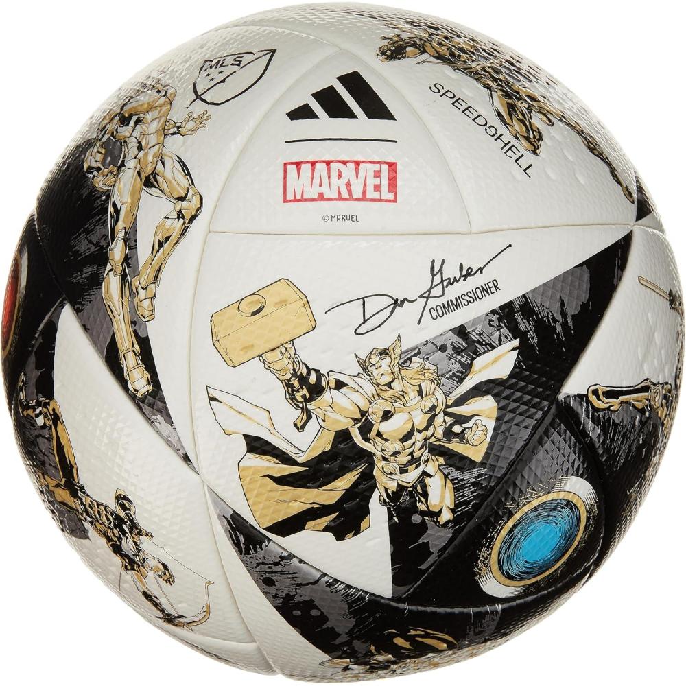 imageadidas MLS Pro Soccer BallBlackWhiteIron MetallicGold Metallic