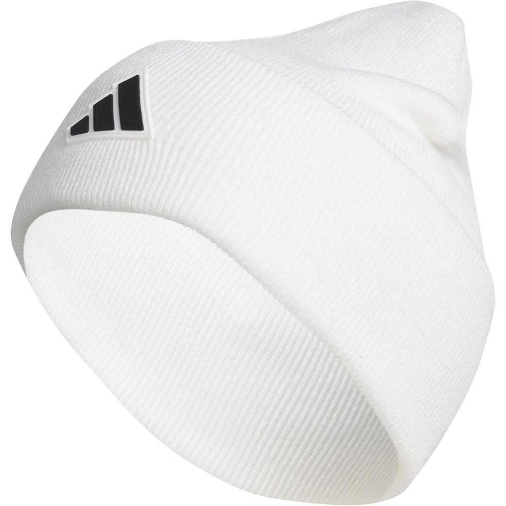 imageadidas Mens Beanie Postseason Tall Fit Slouchy Cuffed Knit Winter HatWhiteBlack