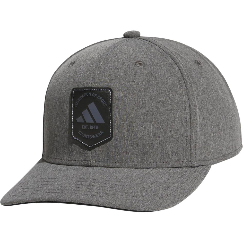 imageadidas Mens Scorecard High Crown Low Curve Brim Snapback Adjustable Fit Course Style HatGrey FourBlackOnix Grey
