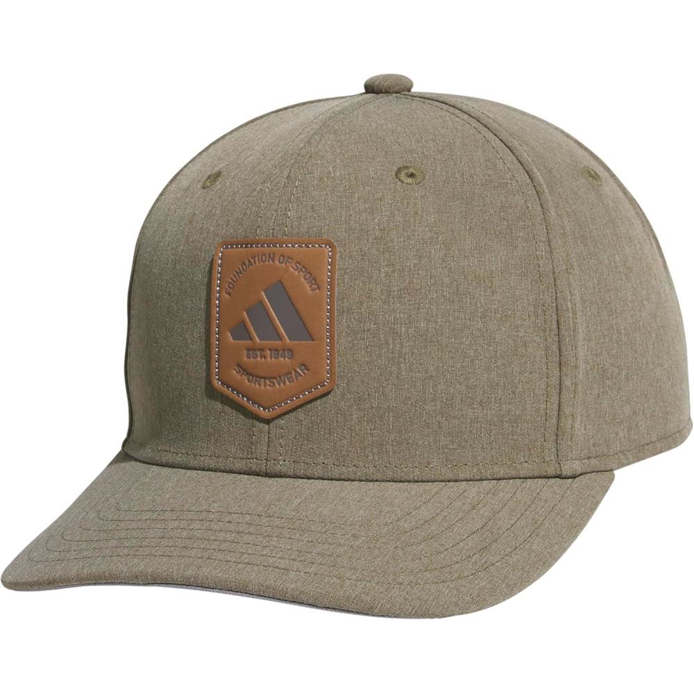 imageadidas Mens Scorecard High Crown Low Curve Brim Snapback Adjustable Fit Course Style HatOlive StrataGrey StrataGrey