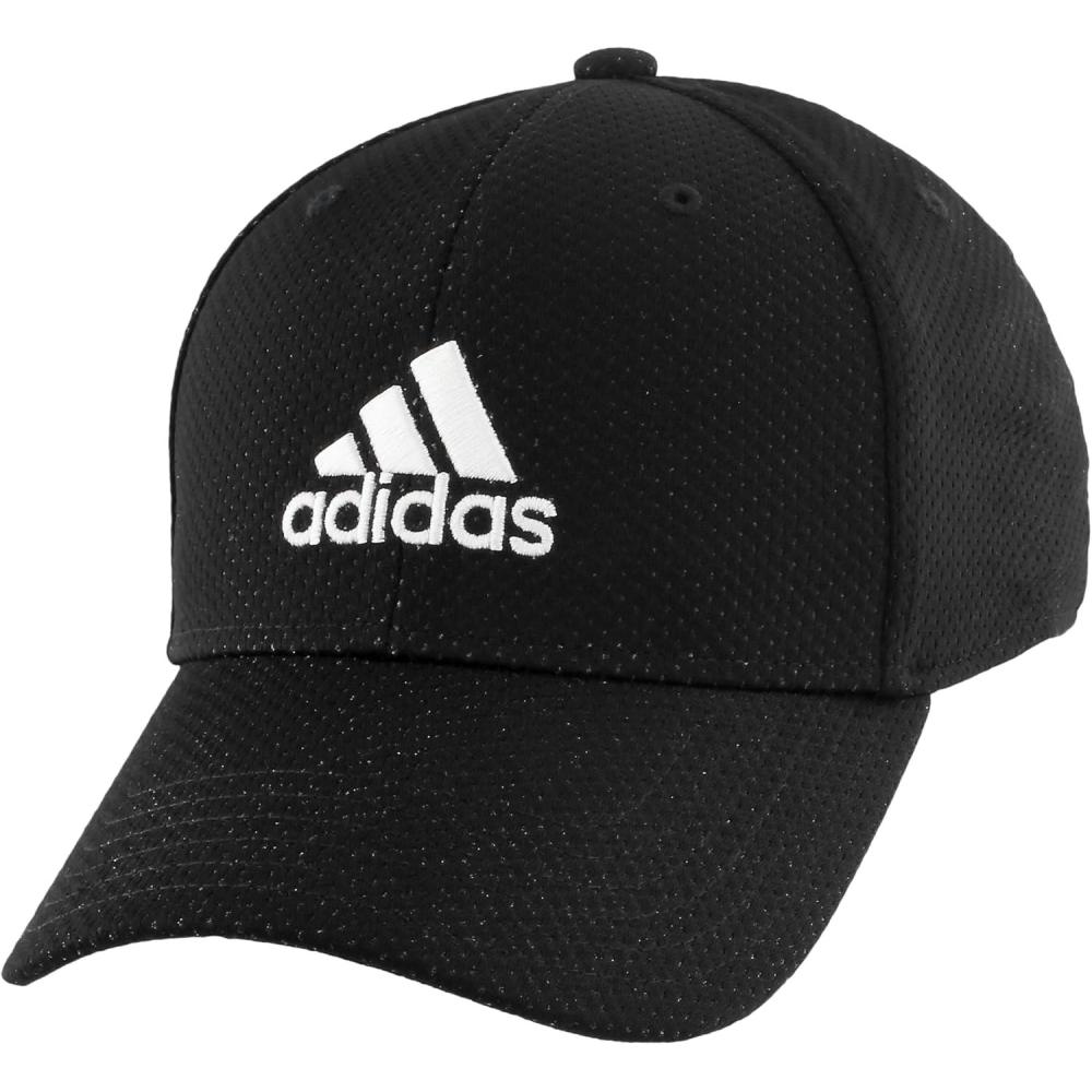 imageadidas Mens Zags 20 Structured Mid Crown AFlex Stretch Fit HatBaseball CapBlack
