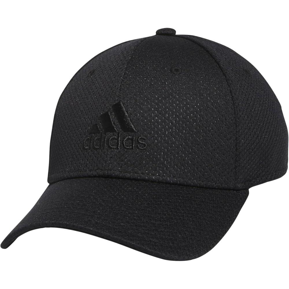 imageadidas Mens Zags 20 Structured Mid Crown AFlex Stretch Fit HatBaseball CapBlackBlack