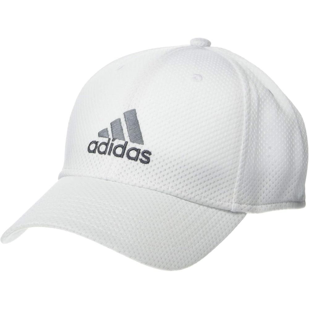 imageadidas Mens Zags 20 Structured Mid Crown AFlex Stretch Fit HatBaseball CapWhite