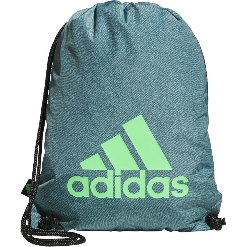 imageadidas Ready Sackpack  Drawstring Backpack Lightweight Small Gym Bag BlackGold Metallic10 One SizeTwill Preloved TealLime Burst Green10