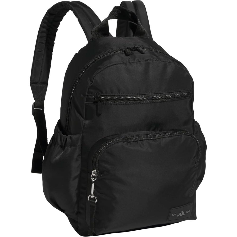 imageadidas Small Backpack for Women  Weekender Lightweight Bag with Laptop Sleeve Metal Grey One Size20 Black